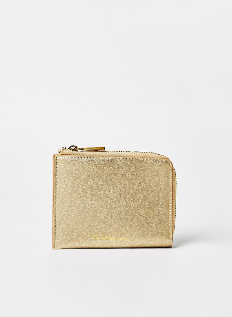 BCBGeneration Faux Leather Card Holder Gold - Image 1